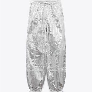 ZARA silver pants size L